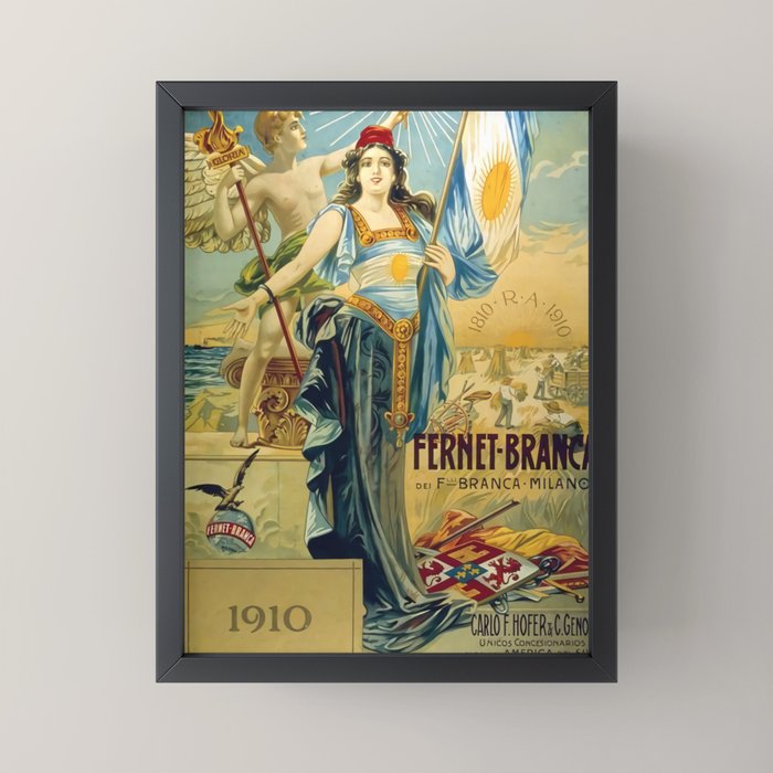 1910 Fernet Branca Liqueur Aperitif Advertisement Mini Art Print