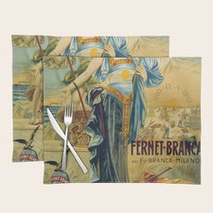 1910 Fernet Branca Liqueur Aperitif Advertisement Placemat
