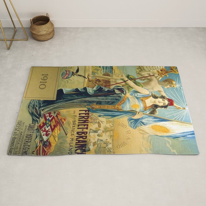 1910 Fernet Branca Liqueur Aperitif Advertisement Rug