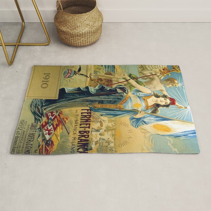 1910 Fernet Branca Liqueur Aperitif Advertisement Rug