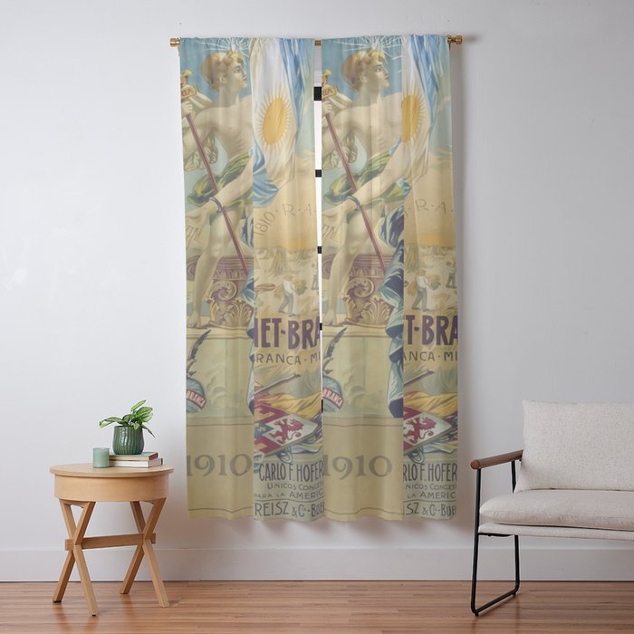 1910 Fernet Branca Liqueur Aperitif Advertisement Window Curtain