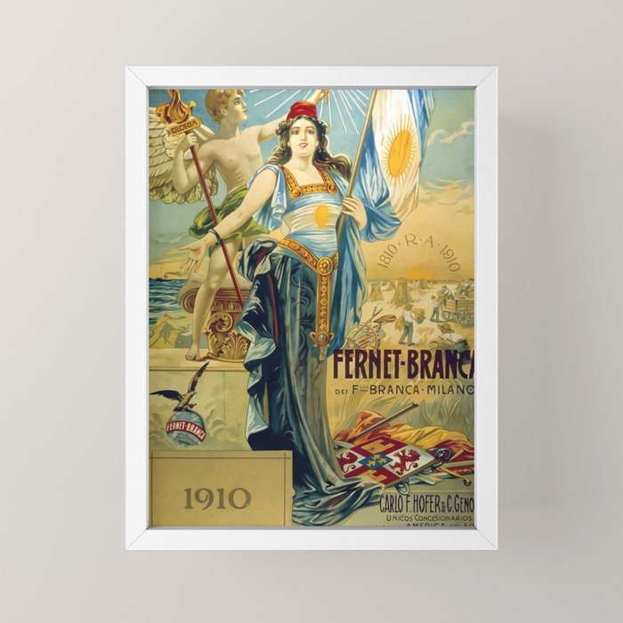 1910 Fernet Branca Liqueur Aperitif Advertisement Mini Art Print