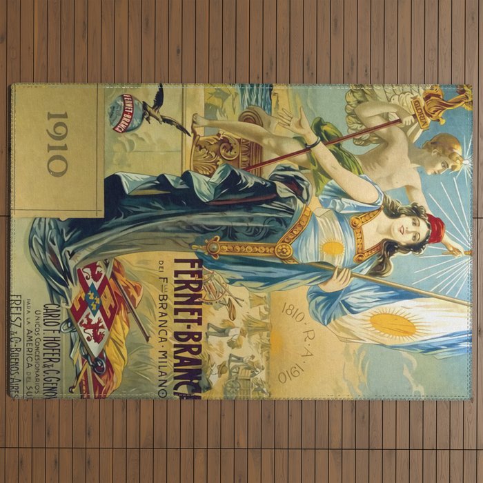 1910 Fernet Branca Liqueur Aperitif Advertisement Outdoor Rug