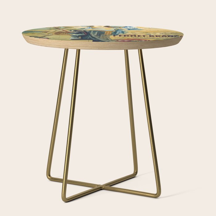 1910 Fernet Branca Liqueur Aperitif Advertisement Side Table