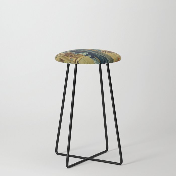 1910 Fernet Branca Liqueur Aperitif Advertisement Stool