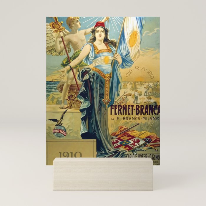 1910 Fernet Branca Liqueur Aperitif Advertisement Mini Art Print
