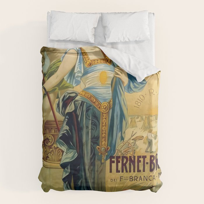1910 Fernet Branca Liqueur Aperitif Advertisement Duvet Cover
