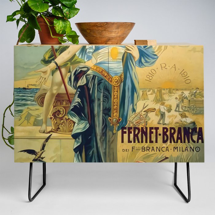 1910 Fernet Branca Liqueur Aperitif Advertisement Credenza