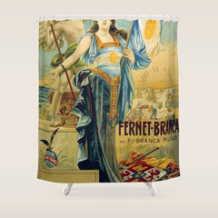 1910 Fernet Branca Liqueur Aperitif Advertisement Shower Curtain