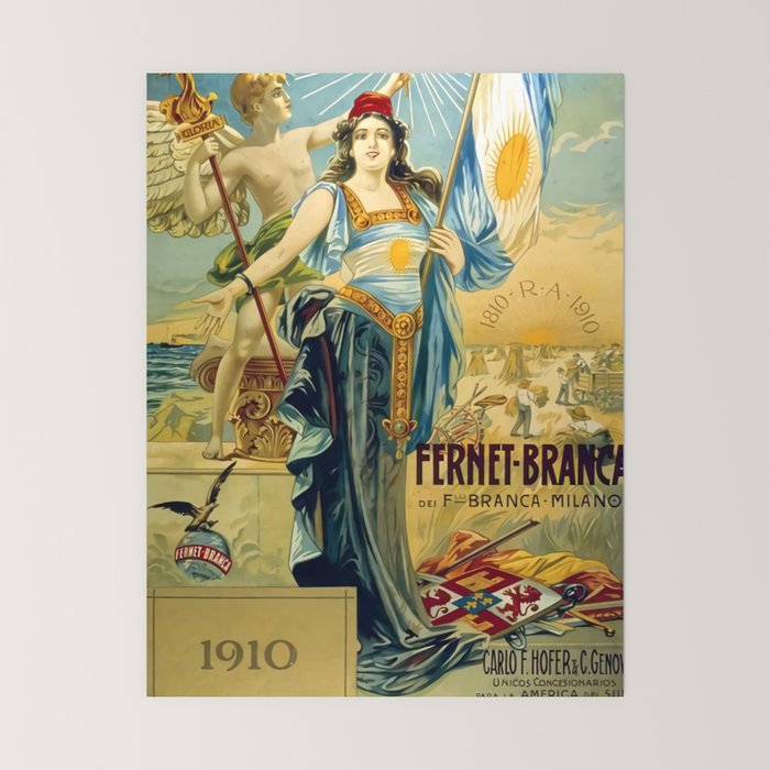 1910 Fernet Branca Liqueur Aperitif Advertisement Mini Art Print