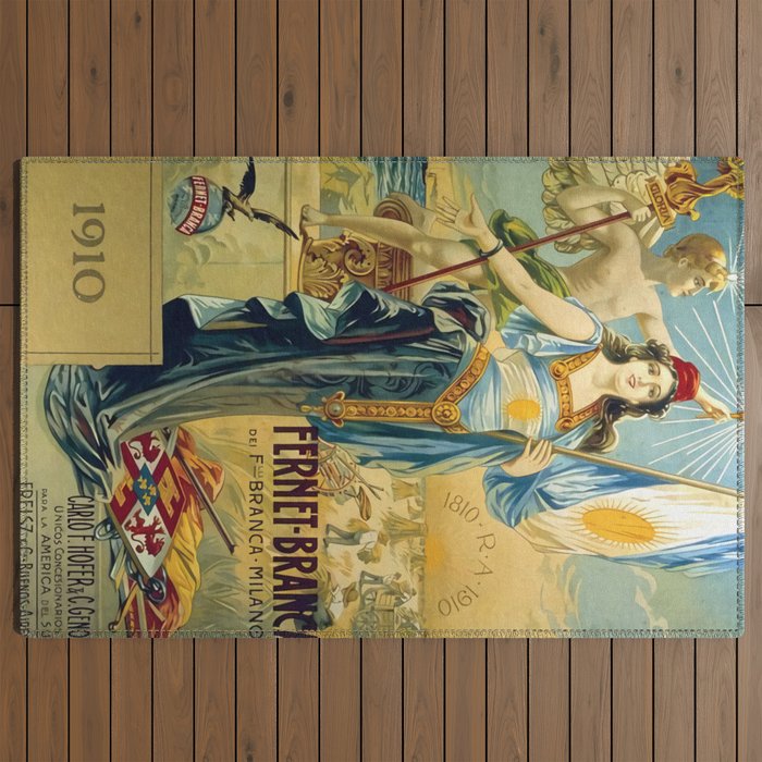 1910 Fernet Branca Liqueur Aperitif Advertisement Outdoor Rug