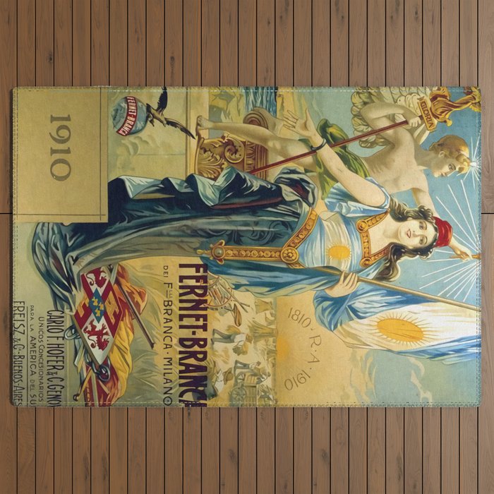 1910 Fernet Branca Liqueur Aperitif Advertisement Outdoor Rug