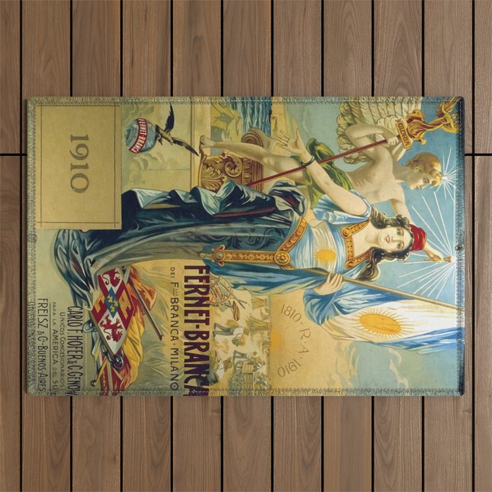 1910 Fernet Branca Liqueur Aperitif Advertisement Outdoor Rug