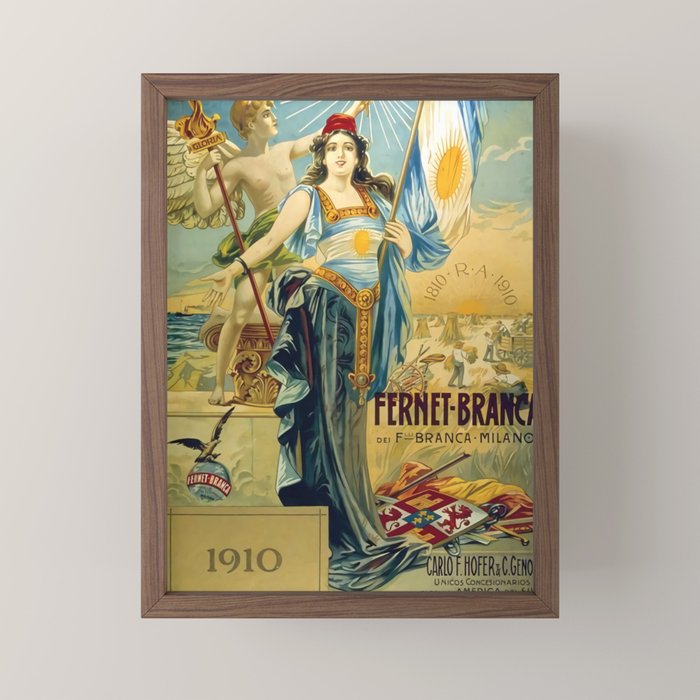 1910 Fernet Branca Liqueur Aperitif Advertisement Mini Art Print