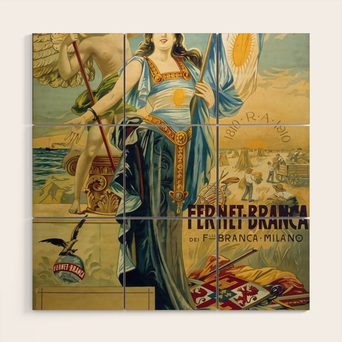 1910 Fernet Branca Liqueur Aperitif Advertisement Wood Wall Art