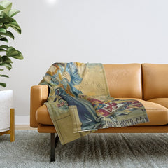 1910 Fernet Branca Liqueur Aperitif Advertisement Throw Blanket