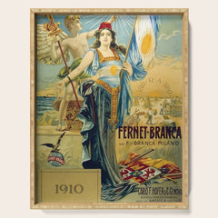 1910 Fernet Branca Liqueur Aperitif Advertisement Serving Tray