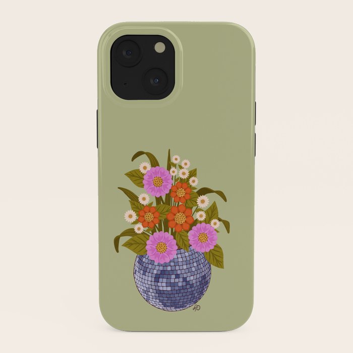 1970s Disco Ball Flower Pot  iPhone Case