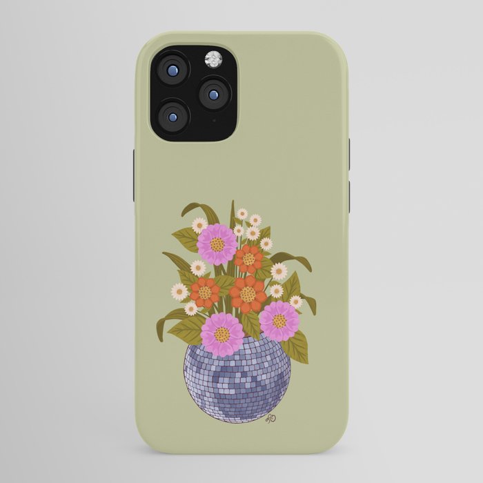 1970s Disco Ball Flower Pot  iPhone Case
