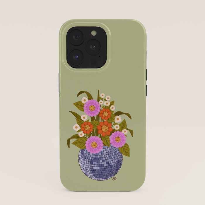 1970s Disco Ball Flower Pot  iPhone Case