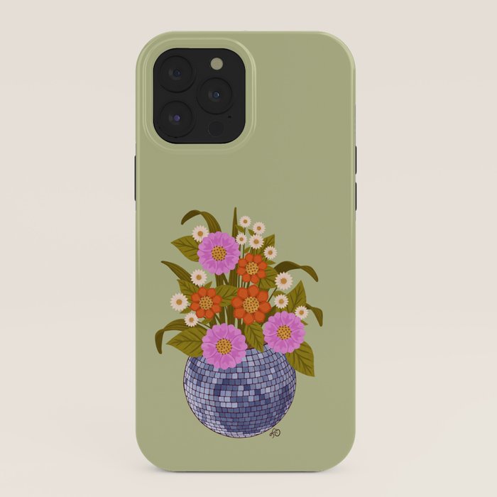 1970s Disco Ball Flower Pot  iPhone Case