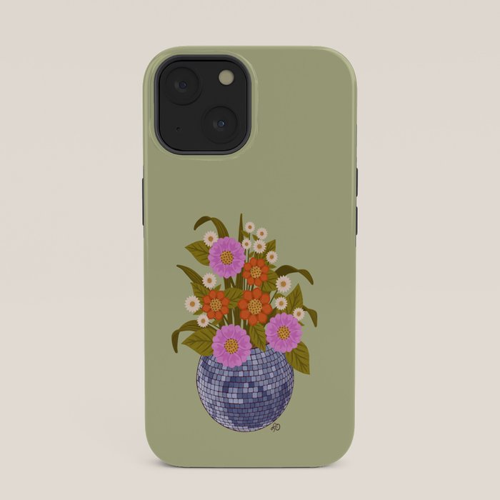 1970s Disco Ball Flower Pot  iPhone Case