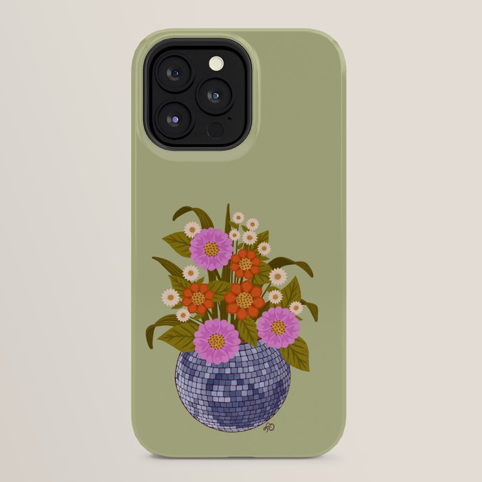 1970s Disco Ball Flower Pot  iPhone Case