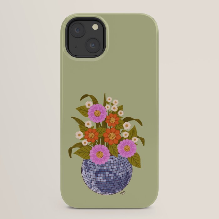 1970s Disco Ball Flower Pot  iPhone Case