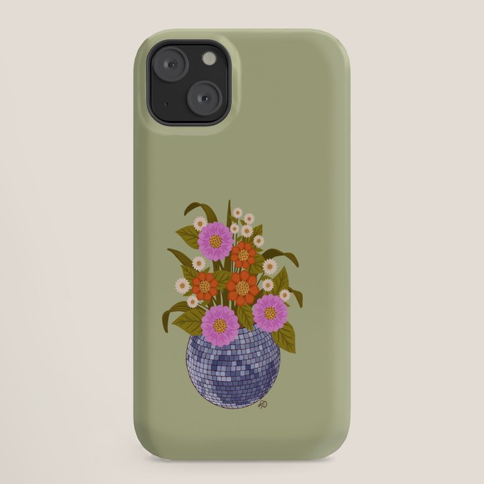 1970s Disco Ball Flower Pot  iPhone Case