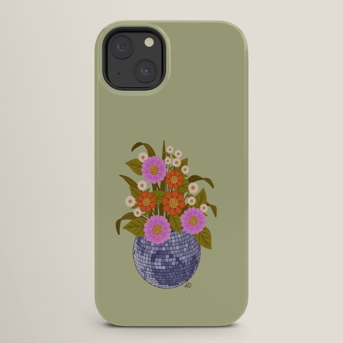 1970s Disco Ball Flower Pot  iPhone Case