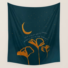 "Let Light Be A Sweet Rebellion In The Shadows" Wall Tapestry