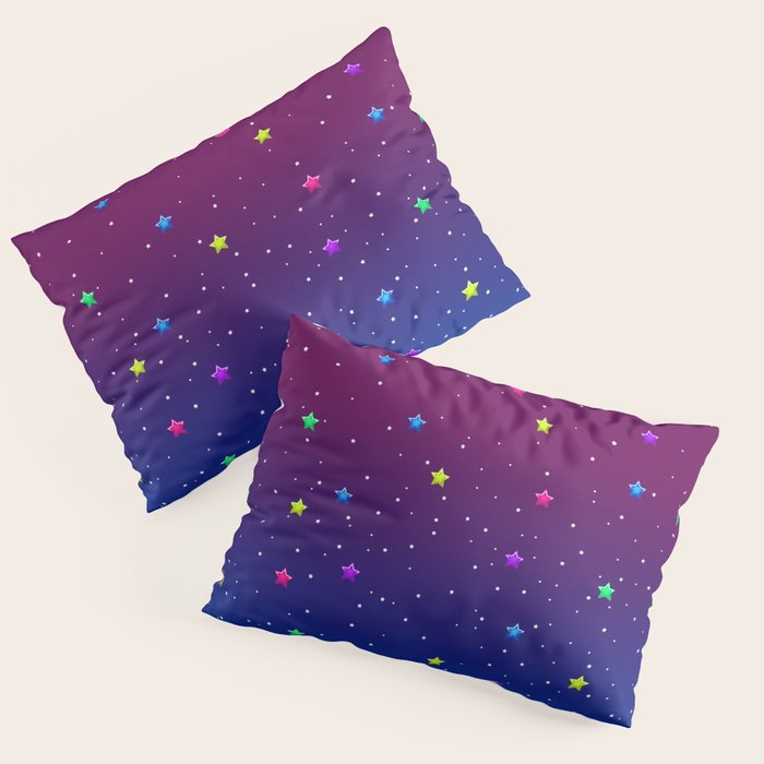 1997 Neon Rainbow Baphomet Pillow Sham