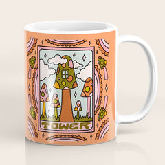 16. Tower Tarot Mushroom Coffee Mug