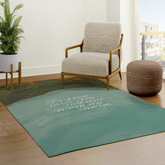 "Take Heart, Dear Traveller, Light Will Meet You In Wild Places." | Landscape Design Rug