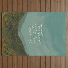 "Take Heart, Dear Traveller, Light Will Meet You In Wild Places." | Landscape Design Outdoor Rug