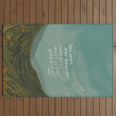 "Take Heart, Dear Traveller, Light Will Meet You In Wild Places." | Landscape Design Outdoor Rug