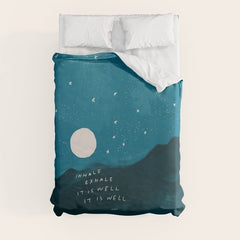"Inhale Exhale It is Well It Is Well" Duvet Cover