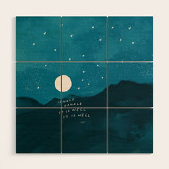 "Inhale Exhale It is Well It Is Well" Wood Wall Art