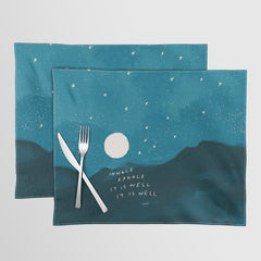 "Inhale Exhale It is Well It Is Well" Placemat