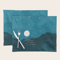 "Inhale Exhale It is Well It Is Well" Placemat