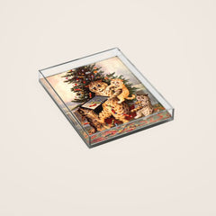 Christmas Time In Catland' Louis Wain Vintage Cat Acrylic Tray