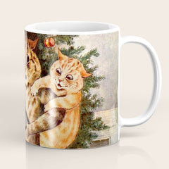 Christmas Time In Catland' Louis Wain Vintage Cat Coffee Mug