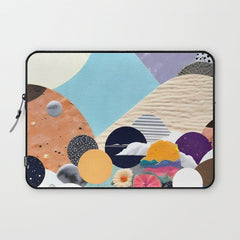 A Fantastic Journey, Graphic Collage Eclectic, Cutout Pop Art Contemporary, Snow Mountain Winter Textures Patterns, Geometric Digital Laptop Sleeve