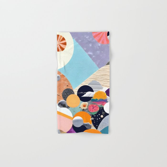 A Fantastic Journey, Graphic Collage Eclectic, Cutout Pop Art Contemporary, Snow Mountain Winter Textures Patterns, Geometric Digital Bath Towel