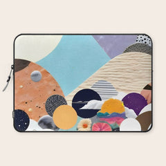 A Fantastic Journey, Graphic Collage Eclectic, Cutout Pop Art Contemporary, Snow Mountain Winter Textures Patterns, Geometric Digital Laptop Sleeve