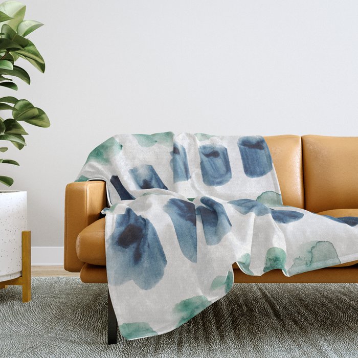 17  Minimalist Art 220419 Abstract Expressionism Watercolor Painting Valourine Design  Throw Blanket