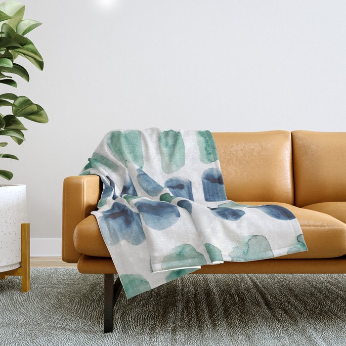 17  Minimalist Art 220419 Abstract Expressionism Watercolor Painting Valourine Design  Throw Blanket