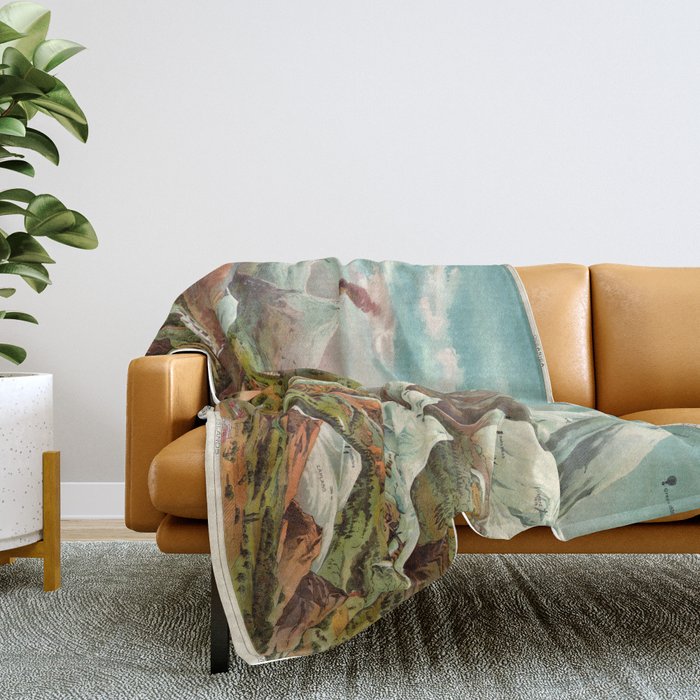 "View of Nature in Ascending Regions" by Levi Walter Yaggy, 1893 Throw Blanket