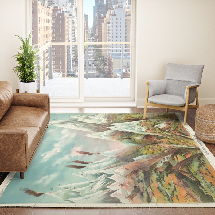 "View of Nature in Ascending Regions" by Levi Walter Yaggy, 1893 Rug