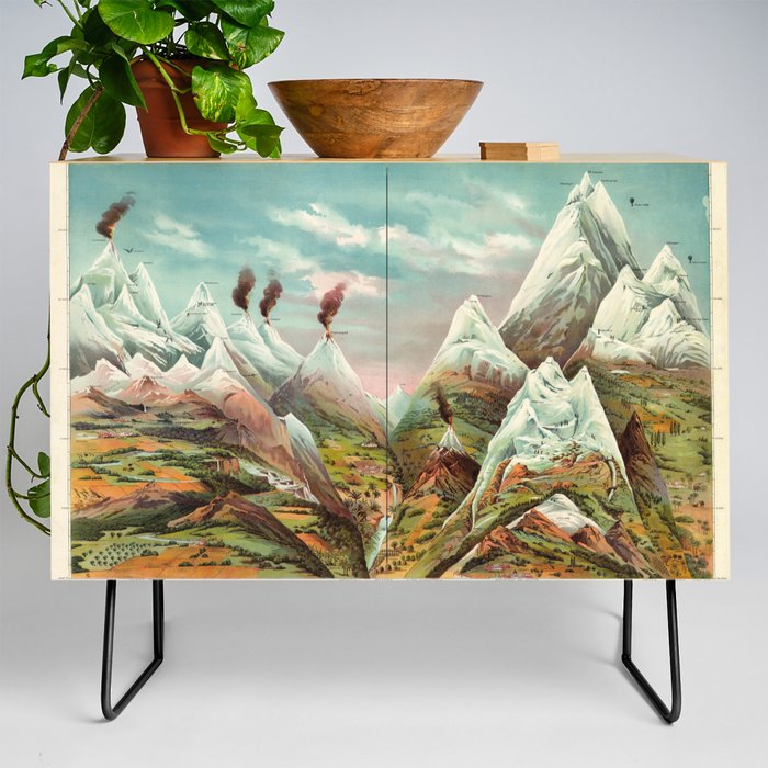 "View of Nature in Ascending Regions" by Levi Walter Yaggy, 1893 Credenza